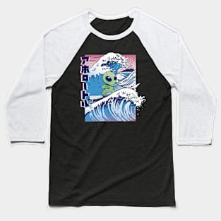 Surfing Alien Baseball T-Shirt